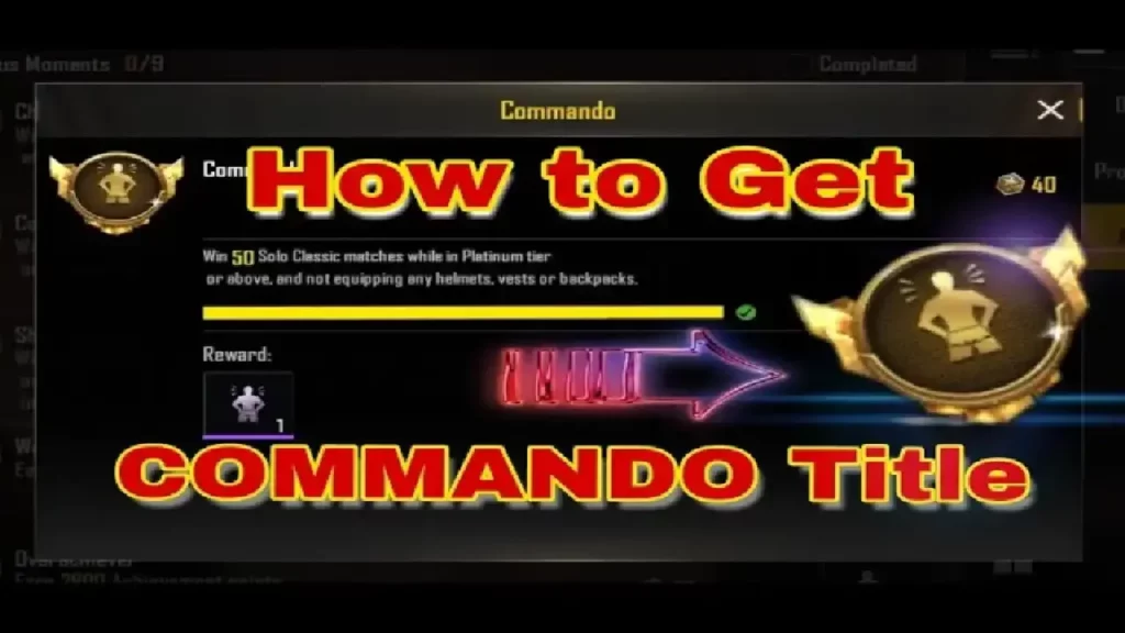 How to Get Commando Title in BGMI (Battlegrounds Mobile India)